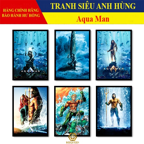 Tranh Trang Trí Siêu Anh Hùng Aqua Man - Tranh Treo Tường Aqua Man