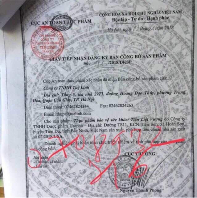 Tiền liệt vương tuệ linh (ngăn ngừa u xơ trong bệnh phì đại tiền liệt tuyến lành tính, rối loạn tiểu tiện...)