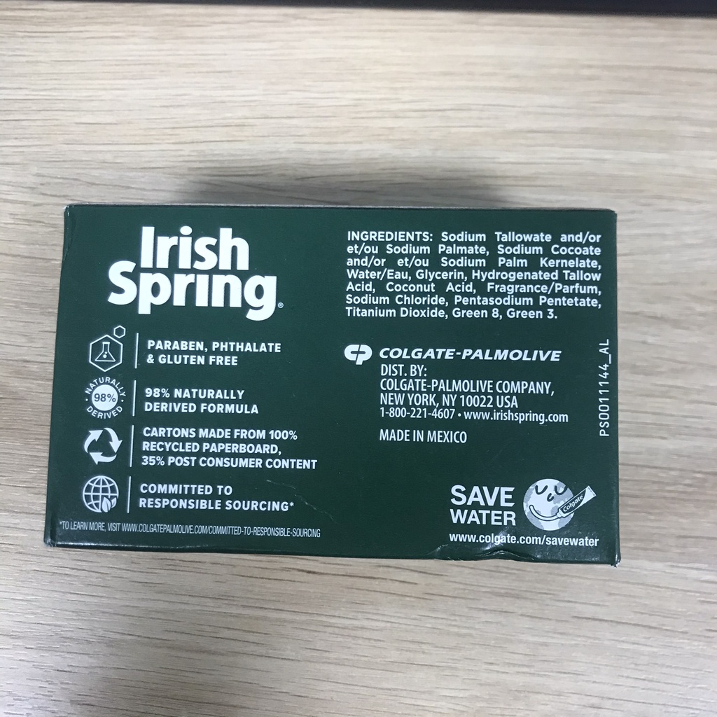 Xà bông cục Irish Spring Mỹ Deodorant Soap Original - Xà bông tắm Spring 104.8g