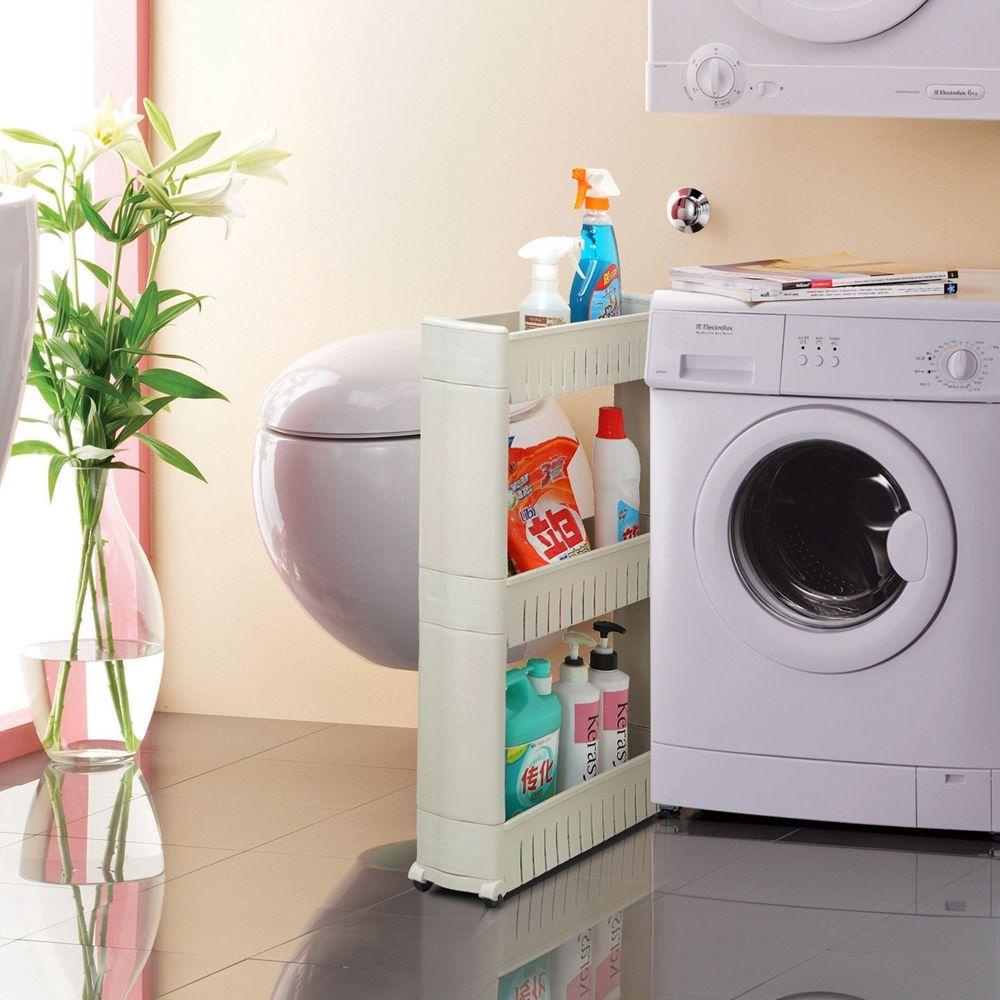 Giá Đựng Đồ Có Bánh Xe Tháo Rời Được Tiện Lợi Dành Cho Nhà Bếp Phòng Tắm