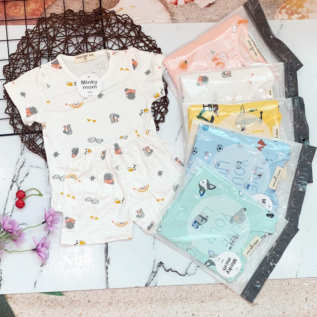 Bộ cộc tay thun lạnh size 2: 7-9kg cho bé.XẢ LỖ