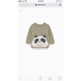 ÁO LEN GẤU TRÚC ZARA BÉ TRAI