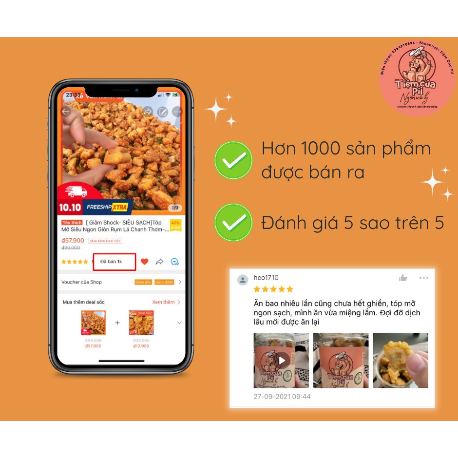 [Mã GROXUAN1 giảm 8% đơn 150K] [ SP Mới Giảm Shock Xin Đánh Giá] Tóp mỡ mắm ớt- có đường - siêu ngon- ăn vặt da heo | BigBuy360 - bigbuy360.vn