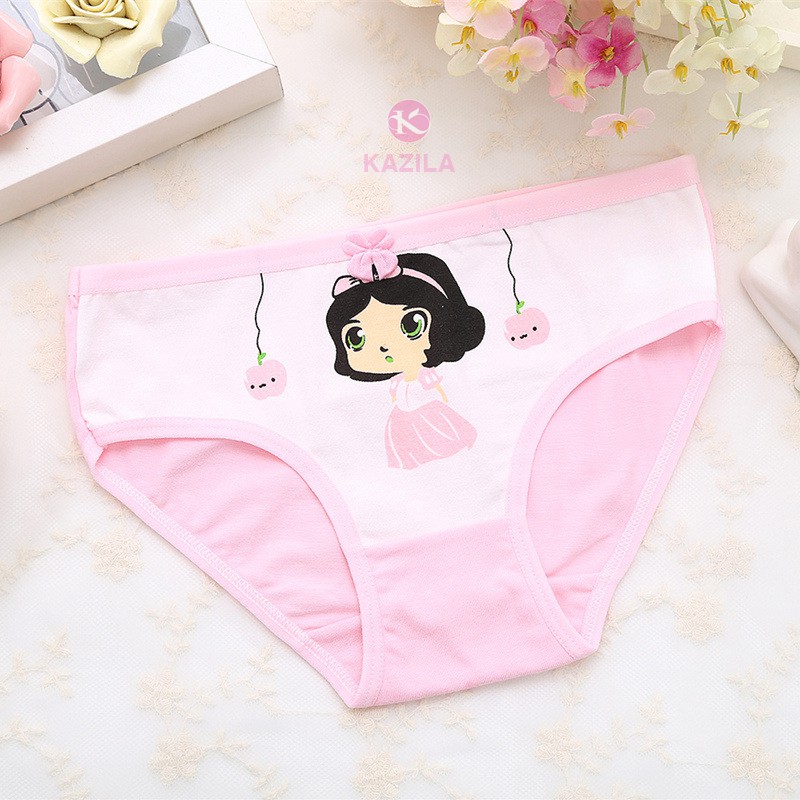 Quần chip bé gái cotton tinh khiết hạng A, quần lót bé gái công chúa Kazila QLG2