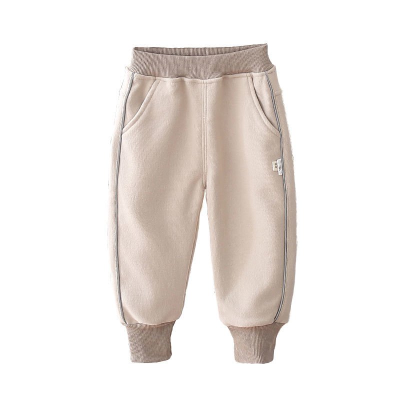 Autumn And Winter Sporty Boys Sport Pants Velvet Pants