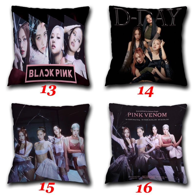 Vỏ Gối Polyester Một Mặt In Hình BLACKPINK Jennie Ros Và Lisa Trang Trí Nhà Cửa