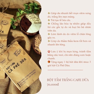Combo 3 gói bột tắm trắng cà phê dừa N’store