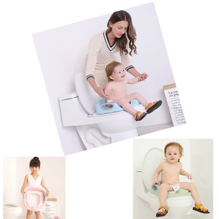 Bồn cầu cho bé,bệ thu nhỏ bồn cầu cho bé chống trượt có tay vịn đệm chống nước khóa chắc chắn hình thú