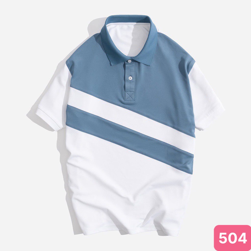 Áo thun nam polo cổ trụ màu đen trắng chất vải cotton dày dặn co giãn tay ngắn, phông nam đẹp Hado1099 nhiều mẫu