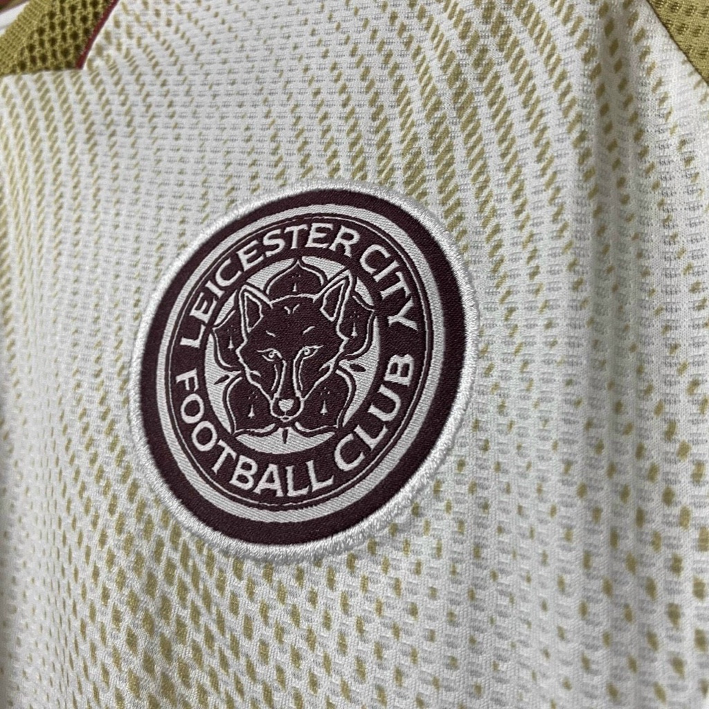 Áo Bóng Đá, Bộ Đồ Đá Bóng CLB Leicester City Màu Trắng Vàng Mùa Giải 2022-2023 Vải Mè Siêu Thoáng Mát