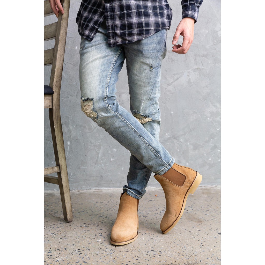 Giày Boot Nam Chính Hãng Udany, Giày Chelsea Boot Nam Da Lộn Cao Cổ Thời Trang Tuyệt Đẹp - GCN09 | BigBuy360 - bigbuy360.vn