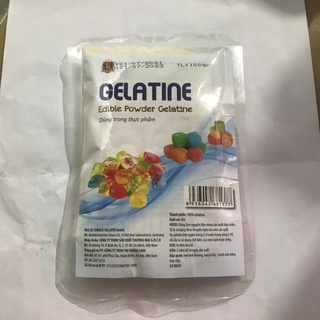 Bột Gelatine nguyên liệu làm bánh kẹo dẻo gói 100gam