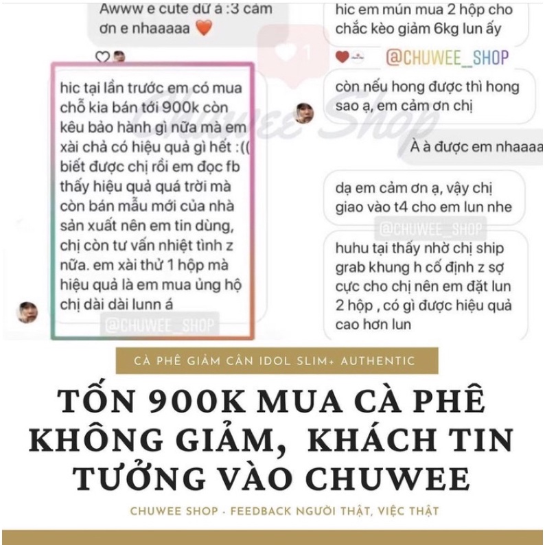 [CHÍNH HÃNG] IDOL Slim+ Coffee giảm cân - Cà Phê Giảm Cân Thái Lan - Chuwee Shop