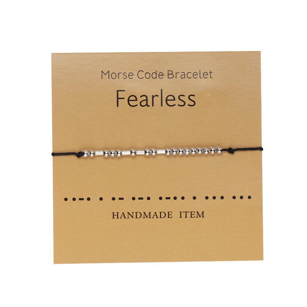 Vòng Đeo Tay Mã Morse Có Thể Điều Chỉnh Dành Cho Nam|Phụ Kiện Trang Trí Màu Sắc Xinh Xắn