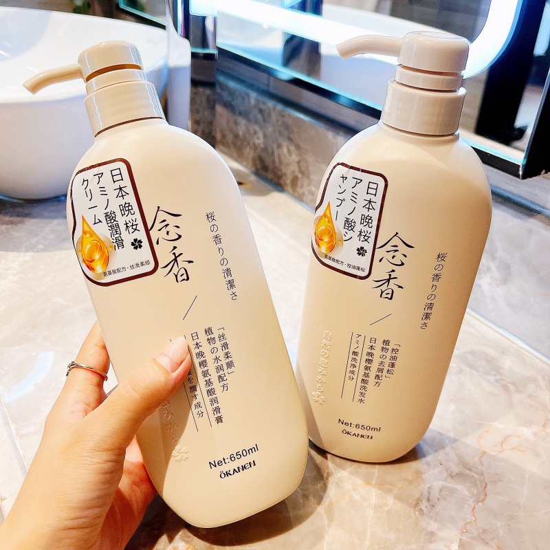 Dầu gội, dầu xả, sữa tắm hoa anh đào