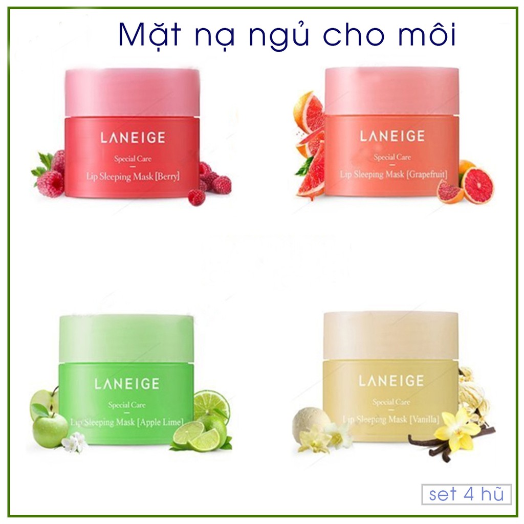 Set 4 mặt nạ ngủ môi Laneige Lip Sleeping Mask 8g | BigBuy360 - bigbuy360.vn