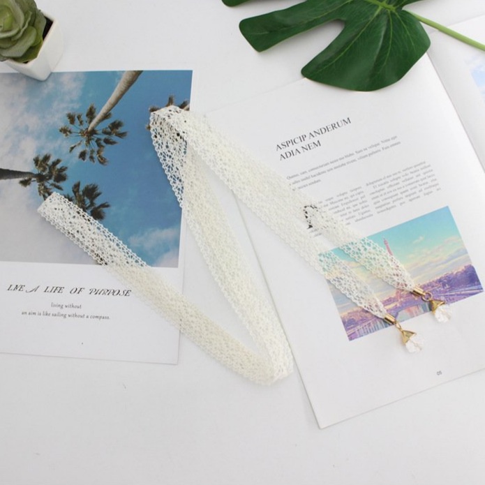 Đai váy vải ren gắn đá, dây lưng nữ thắt nơ thanh lịch