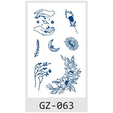 Xăm Dán Mực Henna Không Cần Khuôn LEO TATTOO GZ055-072 (18x11cm)