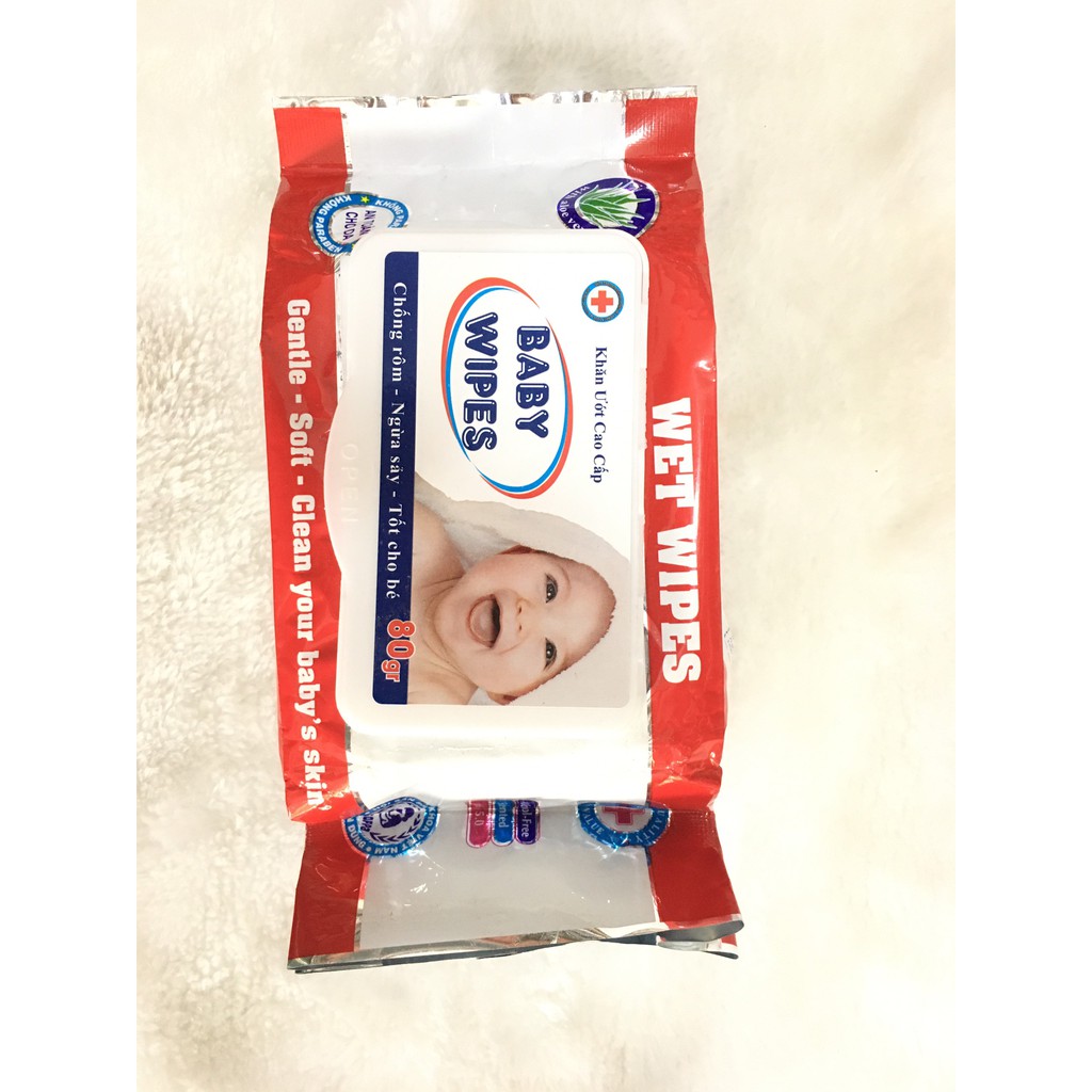 khăn Ướt Anpa Baby kaka wipes sky Loại Nhỏ 80 Tờ