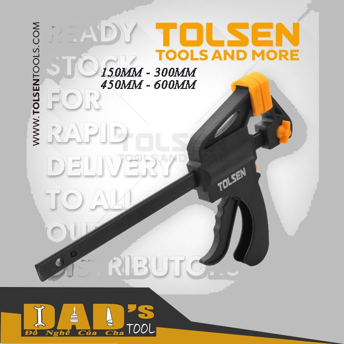 KẸP NHANH CHỮ F SIZE LỚN 450/600MM - TOLSEN 10206/07