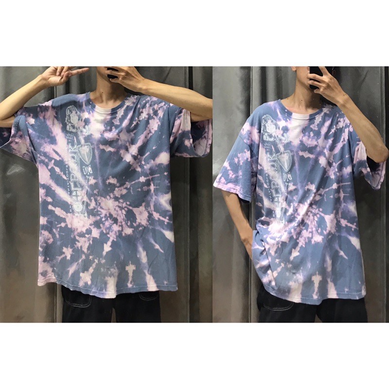 2HAND - ÁO THUN MỸ MÀU LOANG XANH DƯƠNG PHẦN 5/7 TIEDYE OVERSIZE DÁNG THỤNG RỘNG  ཾ