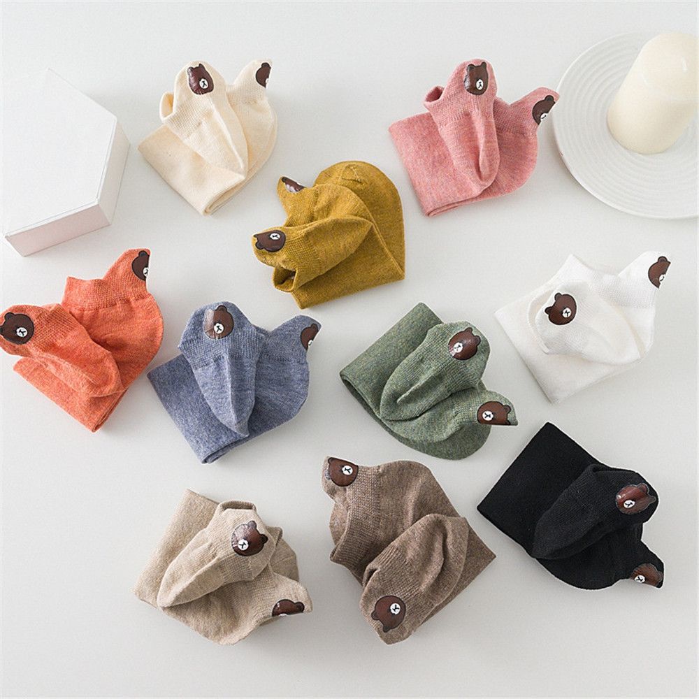 Vớ Cotton Mềm Thoáng Khí Màu Kẹo Ngọt Phong Cách Hàn Quốc Dễ Thương Dành Cho Nữ Mihan1