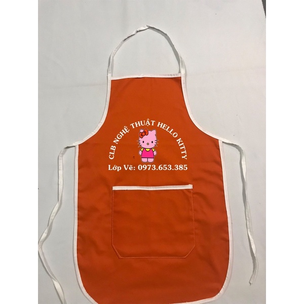 sét tạp dề người lớn in logo