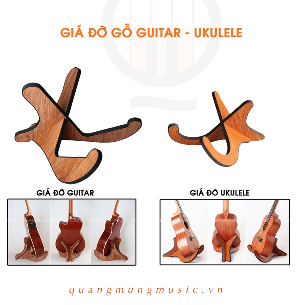 Giá Đỡ Bằng Gỗ Để Đàn Guitar - Ukulele tiện dụng - Chân Gỗ Kê Đàn