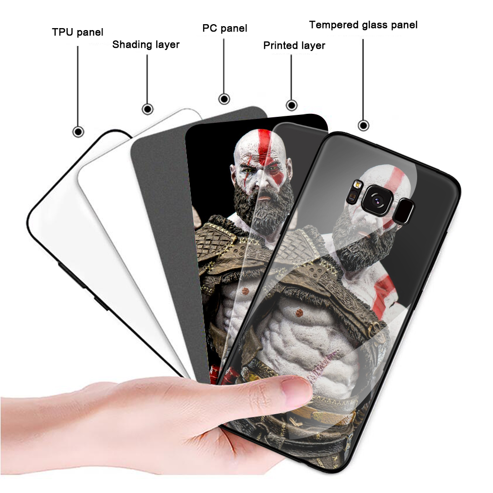 Ốp Điện Thoại Mặt Kính Hình Kratos God Of War 4 286b Cho Samsung S7 Edge S8 S9 S10 S20 Plus