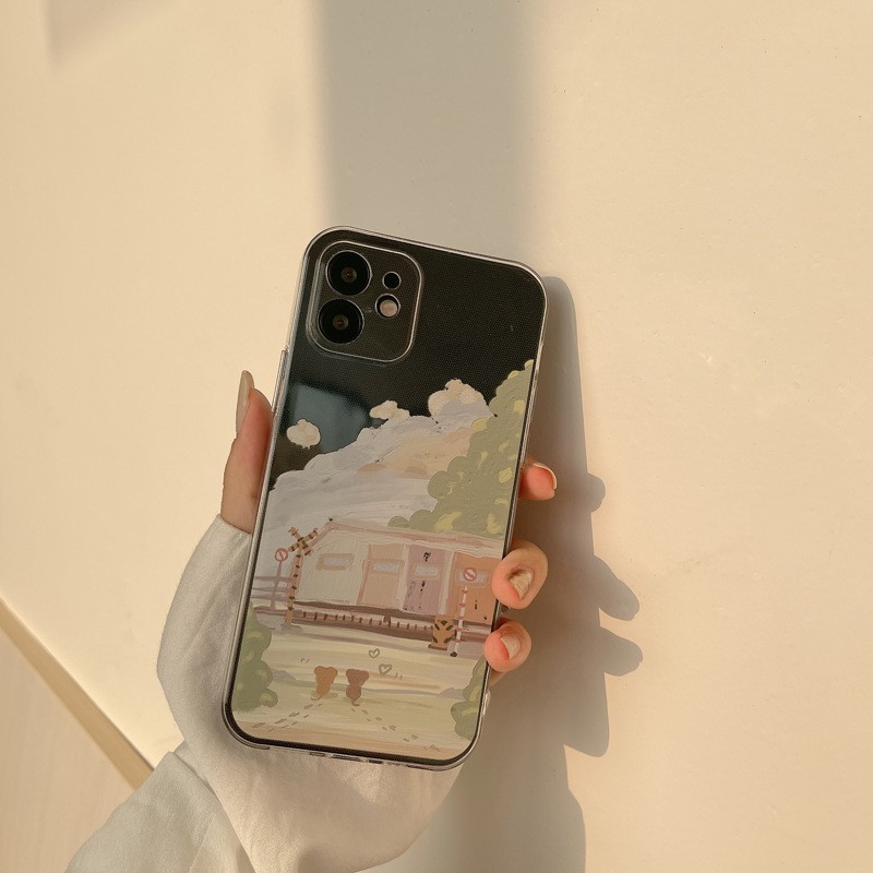 Ốp lưng iphone Gấu Ở Ga Tàu 11promax/ 11/ 7/8/ 7plus/ 8plus/ x/ xs/ xsmax/ 12/ 12pro/ 12promax/ 13/ 13pro/ 13promax