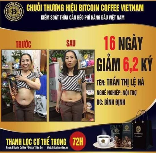 BITCOIN COFFEE DETOX - Kiểm soát cân nặng, giúp tăng, giảm cân an toàn, hiệu quả