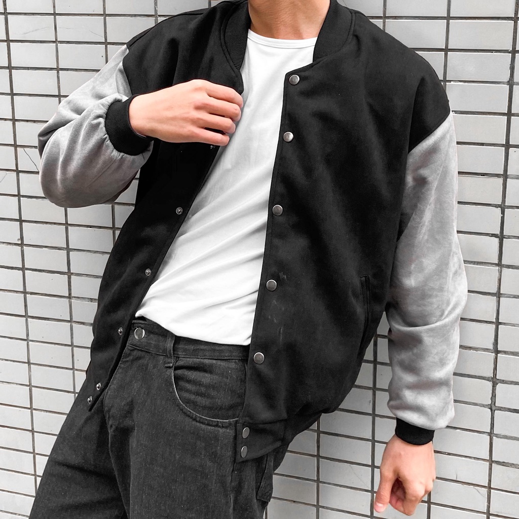 Áo khoác bomber varsity jacket The Bad God BMG Suede