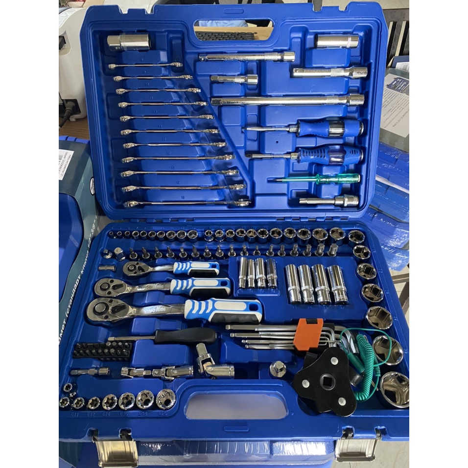 Bộ dụng cụ sửa chữa ô tô xe máy và gia dụng tự động GoodKing 121 Pcs 1/2 "3/8" 1/4 "