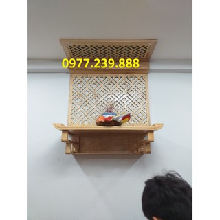 Bàn thờ gỗ sồi 61cm kèm ám khói