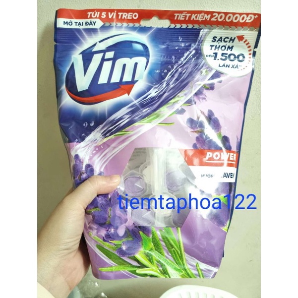 Viên vệ sinh Vim bồn cầu 55gr hương lavender