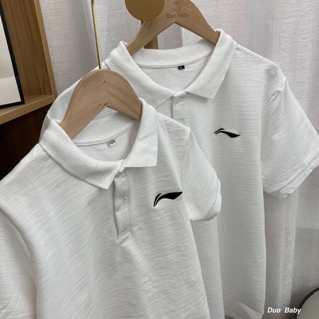 Áo polo Li-ning, logo thêu, hàng cotton, full tag mác túi zip M49