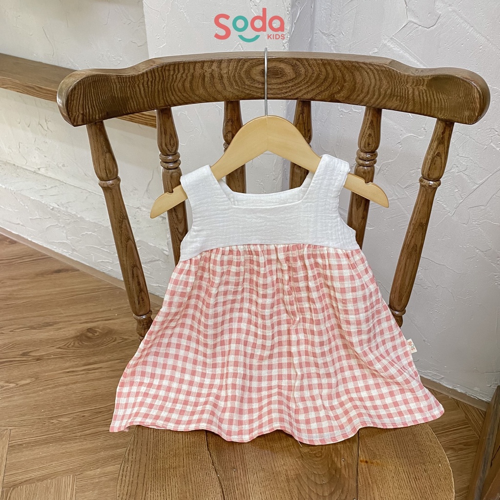 Váy doll bồng bềnh cho bé gái SODA KIDS chất liệu xô muslin mềm, mát, xinh xắn