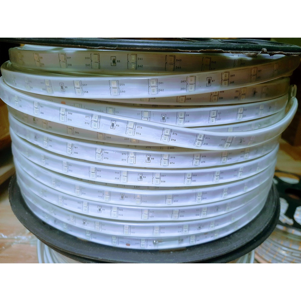 1MÉT Đèn Led Dây Đôi 2835 Màu Xanh Dương, Led Dây Đôi Trang Trí Hắt Trần Xanh Dương