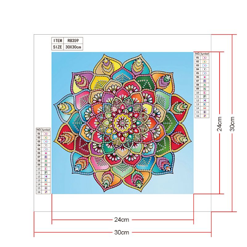 Bộ Tranh Đính Đá 5D Tự Làm Hình Hoa Nhiều Màu Trang Trí Nhà Cửa