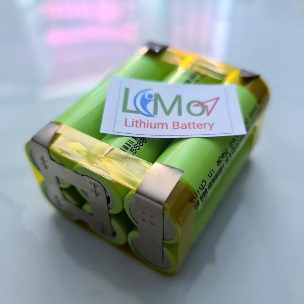 Khối pin 2,6AH - 5AH /40A. Pin 3S1P / 3S2P Đóng sẵn chưa có mạch bảo vệ. Khối pin 3S 12V xả cao thay pin máy khoan -LiMo