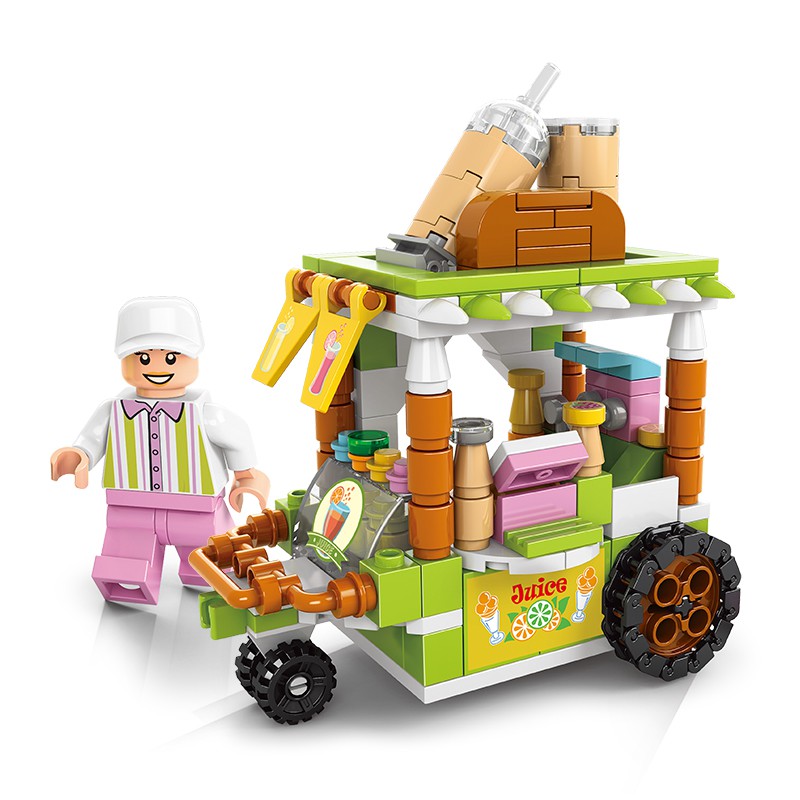 Educational Building Blocks-leqiazhixing-Children-01-Building Toys-Street Building Series-1 Set