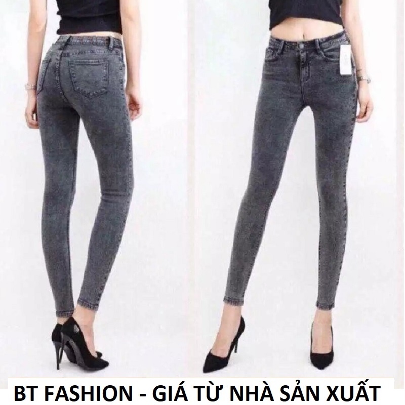 Quần Bò Nữ Kaki Thun Giả Jean Co Dãn Mạnh, Mặc Thoải Mái - BT Fashion