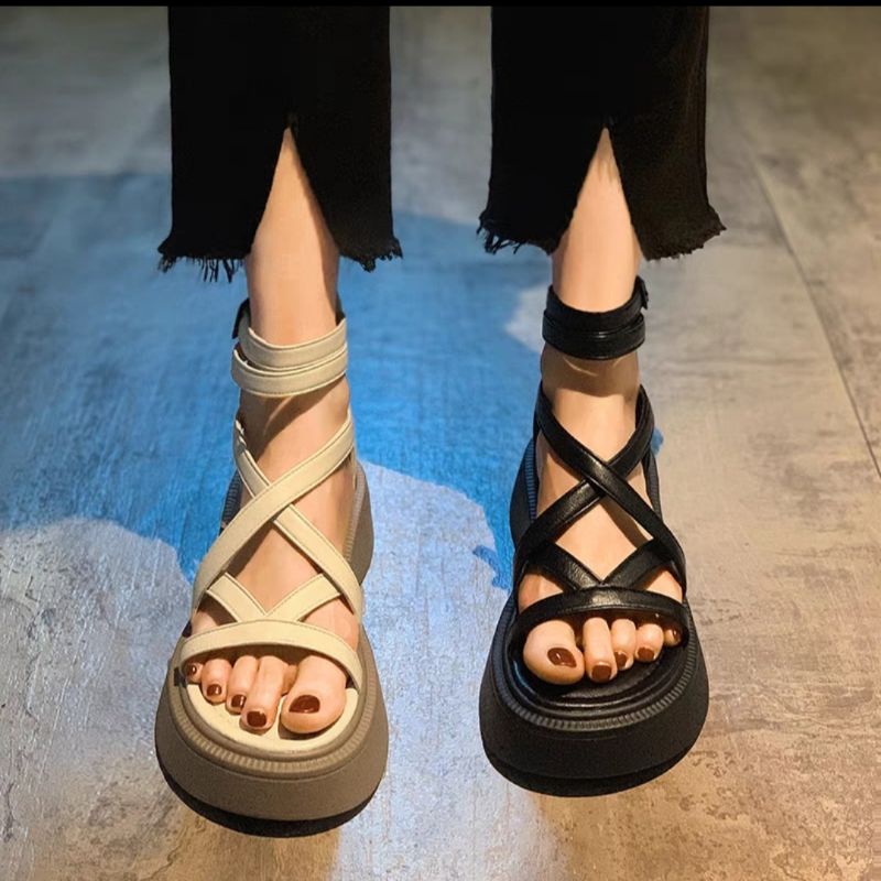 Sandal dây đế bánh mì 4 phân phong cách HQ