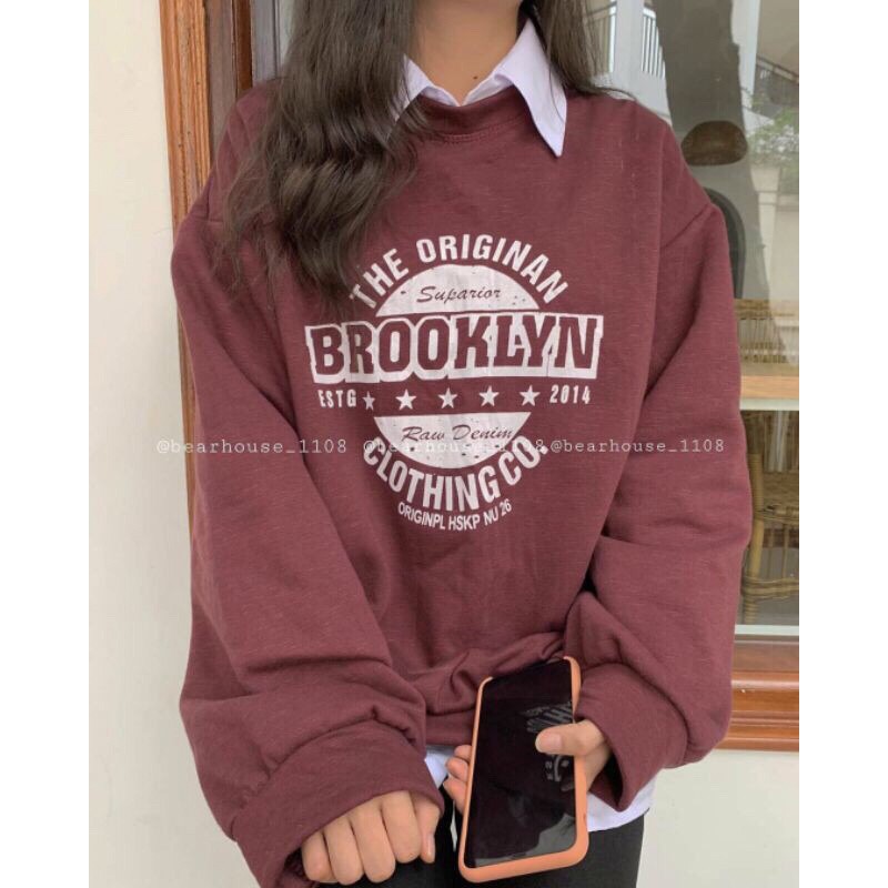 [RẺ VÔ ĐỊCH] Áo Sweater Nỉ BROOKLYN Form Rộng Ulzzang (HÌNH  | WebRaoVat - webraovat.net.vn