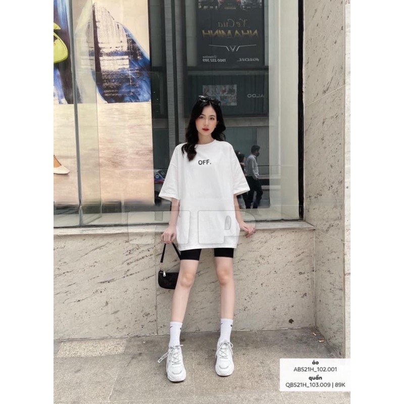 Sét áo OFF + quần legging lửng TH6