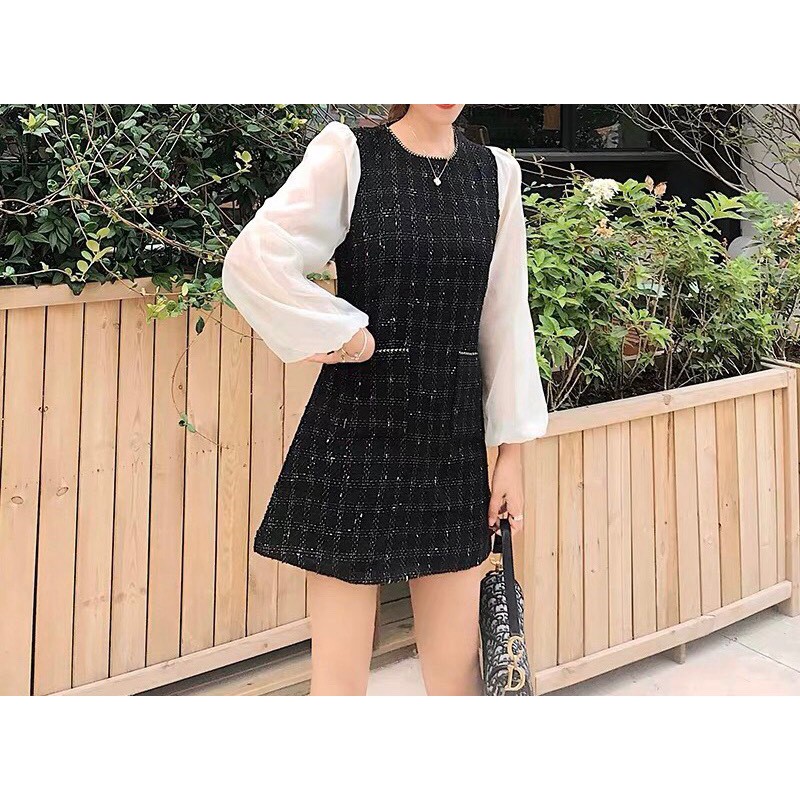 VÁY SUÔNG PHỐI TAY CÁCH DIỆU bánh bèo xinh hết nấc