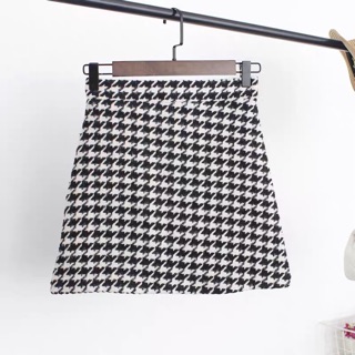 CHÂN VÁY DẠ CARO VẢI TWEED