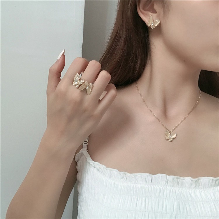 Dây Chuyền Hình Bướm Đính Đá Sang Trọng Cho Nữ