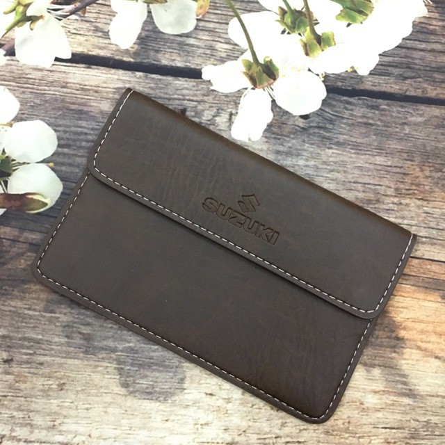 Ví da đựng đăng kiểm, giấy tờ ô tô cao cấp - Bóp đựng giấy tờ xe hơi có logo các dòng xe