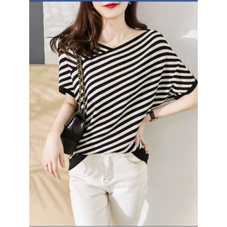 Áo kiểu sọc cánh dơi TT160